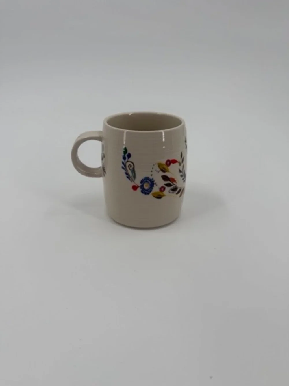 Anthropologie Mug Starla M Hoffman Monogram Letter 'J ' Petal Palette Coffee Cup